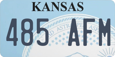KS license plate 485AFM
