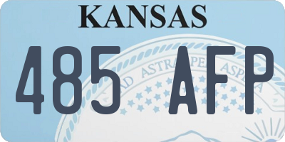KS license plate 485AFP