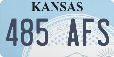 KS license plate 485AFS