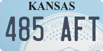 KS license plate 485AFT