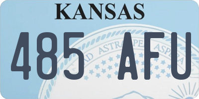 KS license plate 485AFU