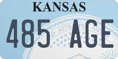 KS license plate 485AGE