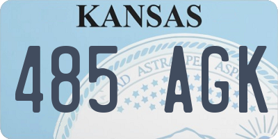 KS license plate 485AGK