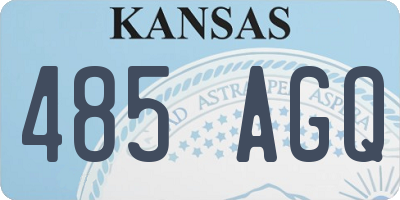 KS license plate 485AGQ