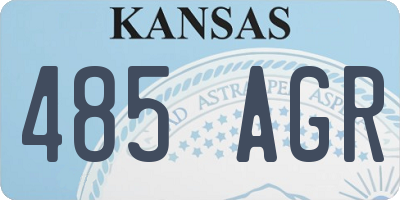 KS license plate 485AGR