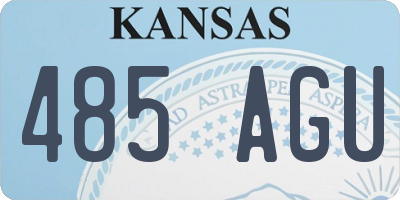 KS license plate 485AGU