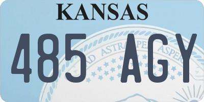 KS license plate 485AGY