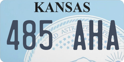 KS license plate 485AHA