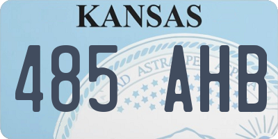 KS license plate 485AHB