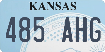 KS license plate 485AHG