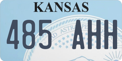 KS license plate 485AHH