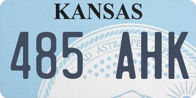 KS license plate 485AHK