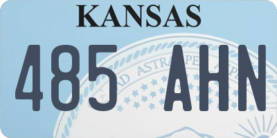 KS license plate 485AHN