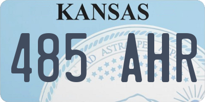 KS license plate 485AHR