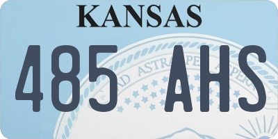 KS license plate 485AHS