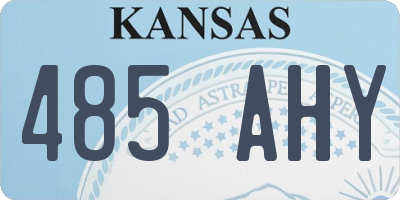 KS license plate 485AHY