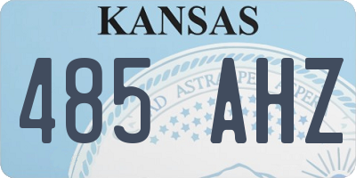 KS license plate 485AHZ