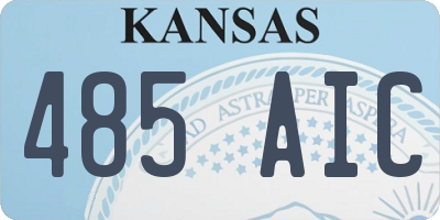 KS license plate 485AIC
