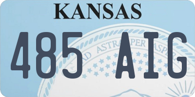 KS license plate 485AIG