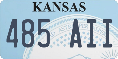 KS license plate 485AII