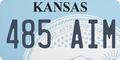 KS license plate 485AIM