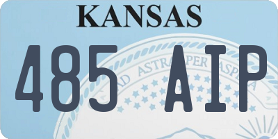 KS license plate 485AIP