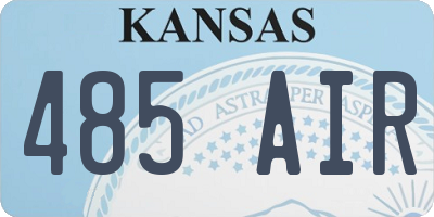 KS license plate 485AIR