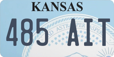 KS license plate 485AIT