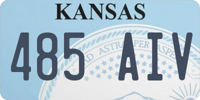 KS license plate 485AIV