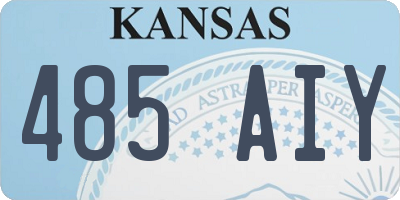 KS license plate 485AIY