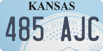 KS license plate 485AJC