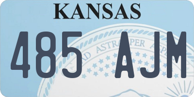 KS license plate 485AJM