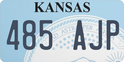 KS license plate 485AJP