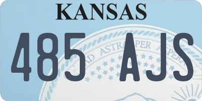 KS license plate 485AJS