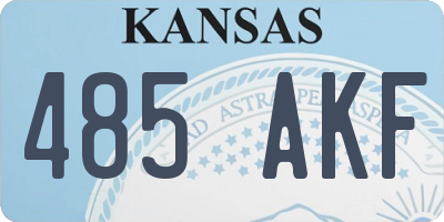 KS license plate 485AKF