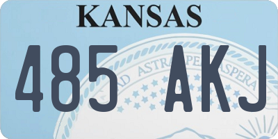 KS license plate 485AKJ