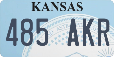 KS license plate 485AKR