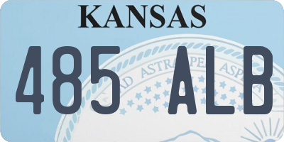 KS license plate 485ALB