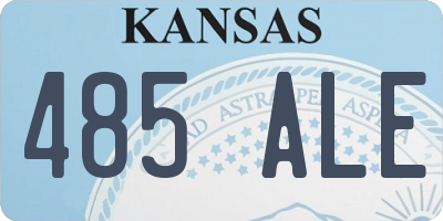 KS license plate 485ALE
