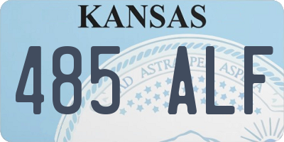 KS license plate 485ALF