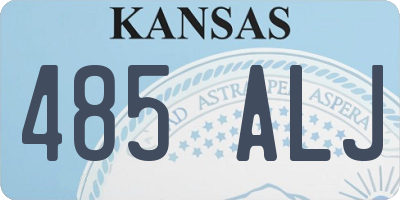 KS license plate 485ALJ