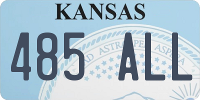 KS license plate 485ALL