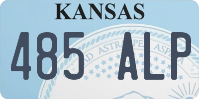 KS license plate 485ALP