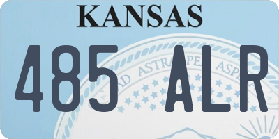 KS license plate 485ALR