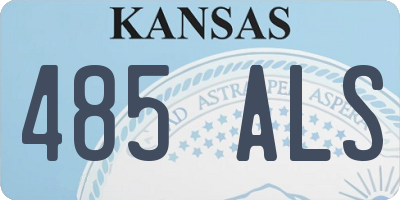 KS license plate 485ALS