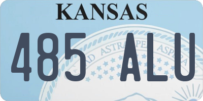 KS license plate 485ALU