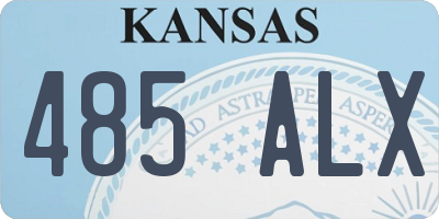 KS license plate 485ALX