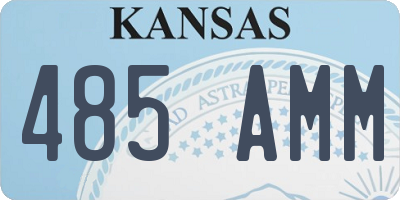 KS license plate 485AMM