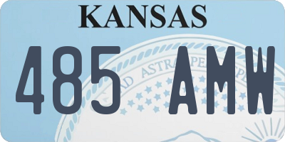 KS license plate 485AMW