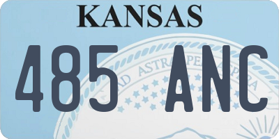KS license plate 485ANC